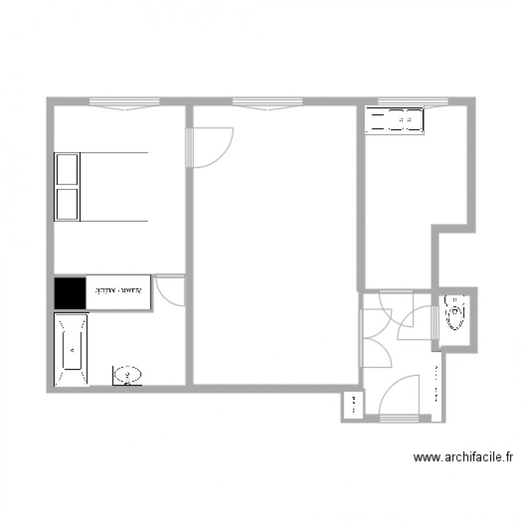 37 square Lavergne. Plan de 0 pièce et 0 m2