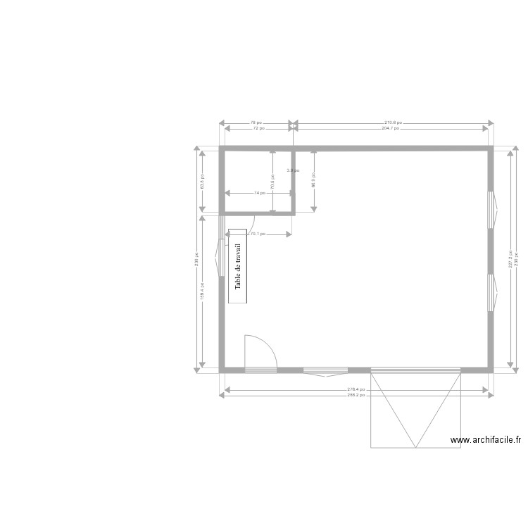 Garage. Plan de 0 pièce et 0 m2