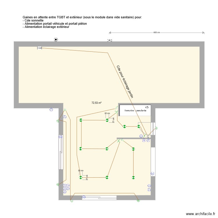 Réseaux Elect et plomberie ext Montceaux V01. Plan de 0 pièce et 0 m2