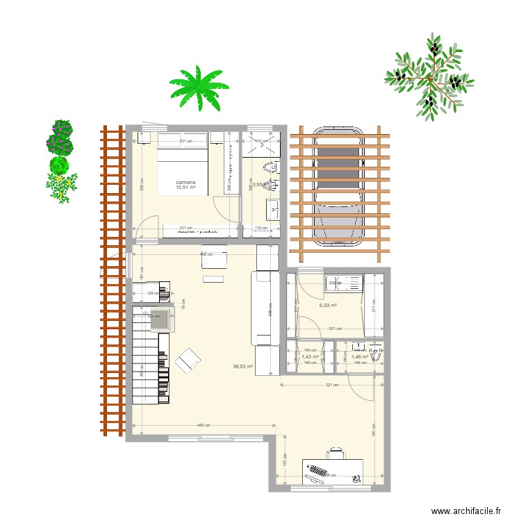 carloforte 3. Plan de 6 pièces et 62 m2