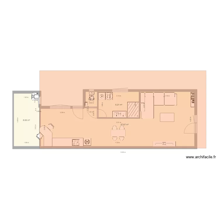 decaux avec toiture. Plan de 