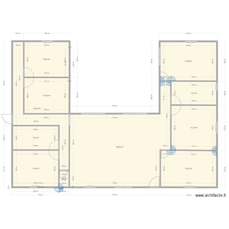 num1. Plan de 0 pièce et 0 m2