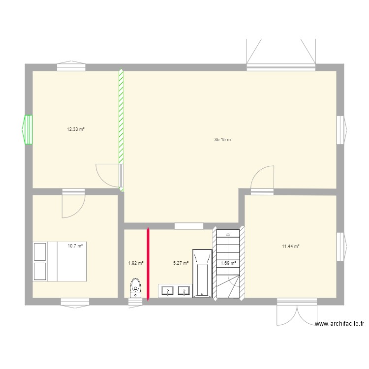 RDC. Plan de 0 pièce et 0 m2