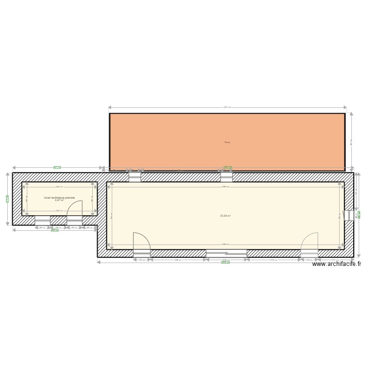 longere 2. Plan de 0 pièce et 0 m2