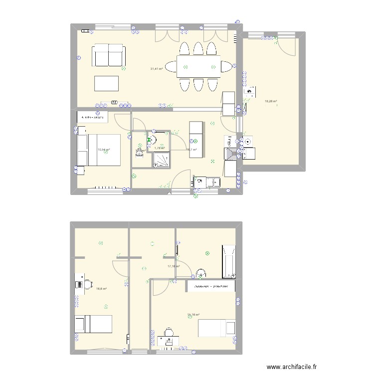 Maison jan 2023 0126. Plan de 9 pièces et 129 m2