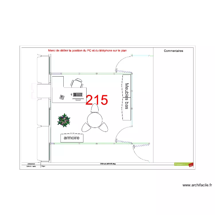 bureau 215 E ROURE v3 . Plan de bureau 215 E ROURE v3 . Plan de