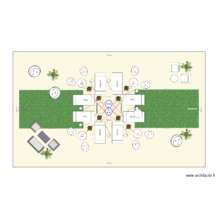 brainLight_Salon. Plan de 1 pièce et 135 m2