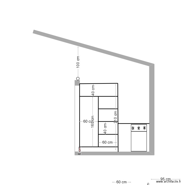 armoire bungalow. Plan de 0 pièce et 0 m2