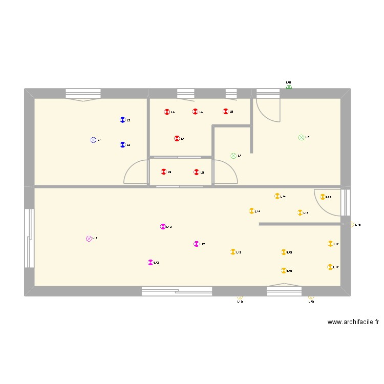 maison cuers Luminaires. Plan de 5 pièces et 64 m2