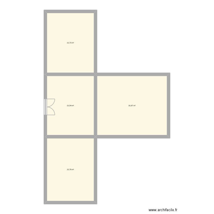 Museu. Plan de 4 pièces et 98 m2