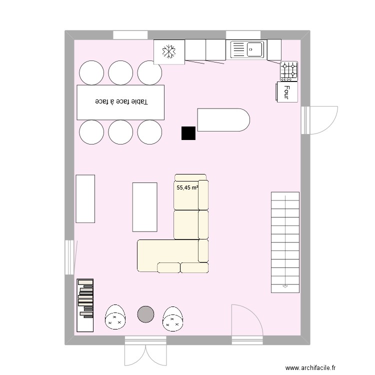 Maison Mimet . Plan de 1 pièce et 55 m2
