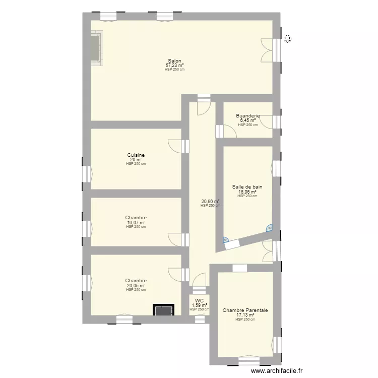 Maison principale. Plan de 