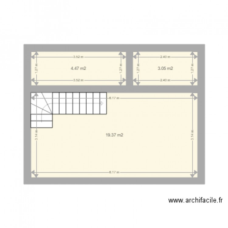 test etage. Plan de 0 pièce et 0 m2