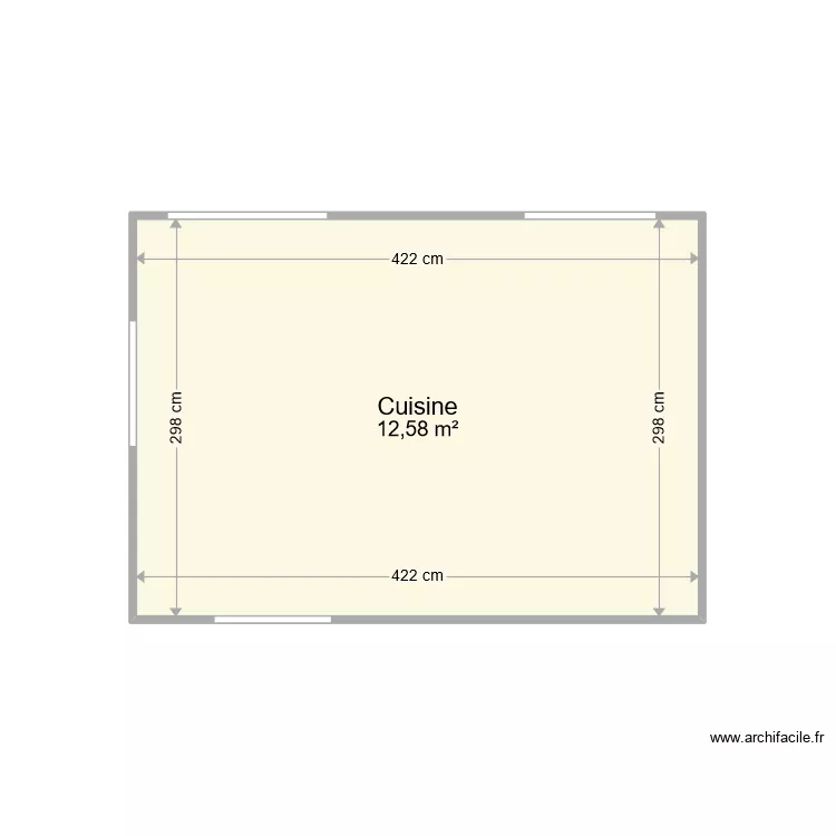 Contigny - Cuisine. Plan de 