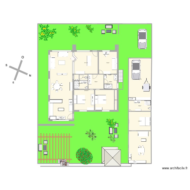 MAISON FORT BLOQUE. Plan de 15 pièces et 649 m2