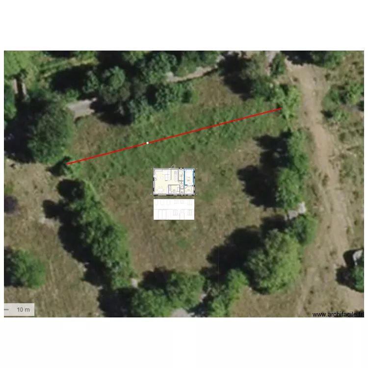 V6 avec &eacute;tage. Plan de 