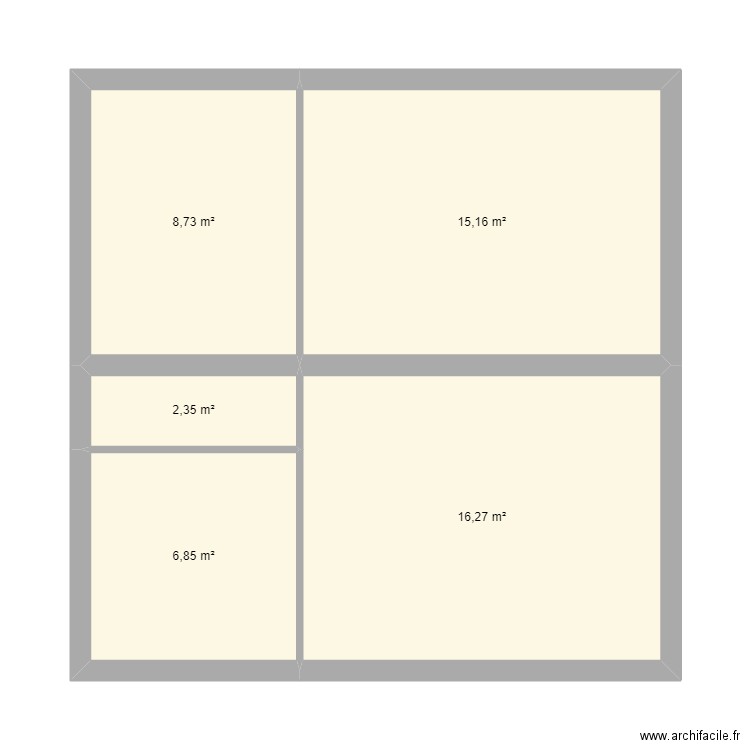 Maison. Plan de 5 pièces et 49 m2