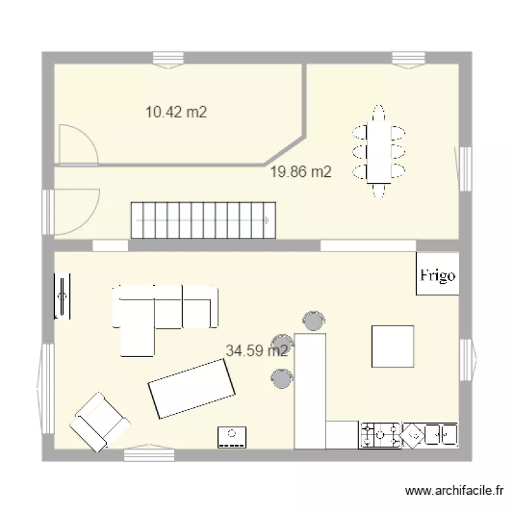 1er etage maison. Plan de 
