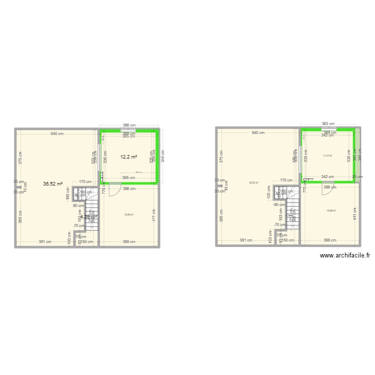 POIRET  Etrechy. Plan de 8 pièces et 138 m2