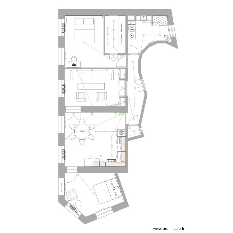 bissou elec 4. Plan de 0 pièce et 0 m2