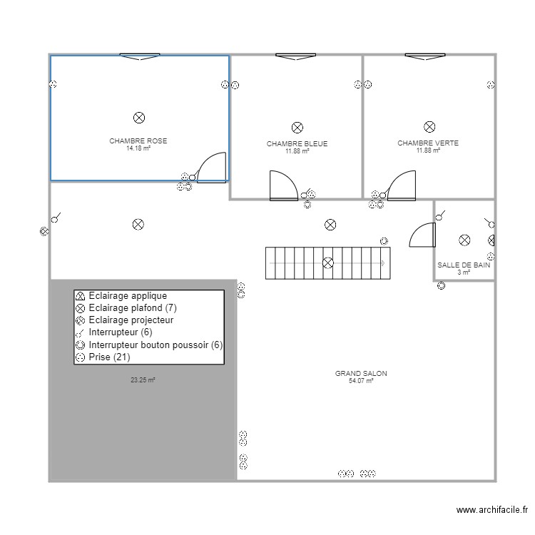 Etage. Plan de 0 pièce et 0 m2