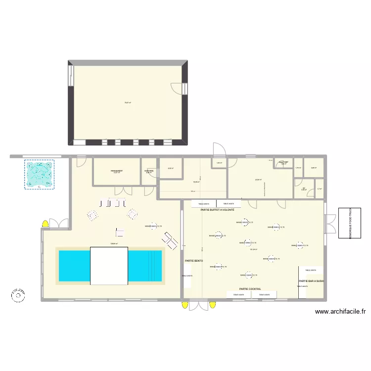 PLAN D'IMPLANTATION 27/09- SALLE DOMAINE QUATRE PLUMES 1. Plan de 