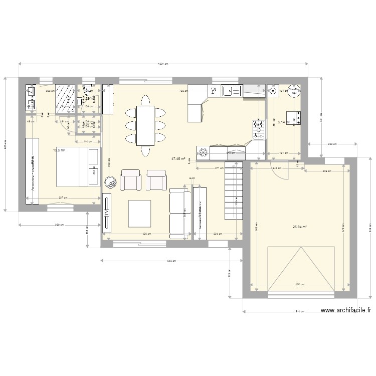 Plan RDC Nouvelle maison V4. Plan de 0 pièce et 0 m2