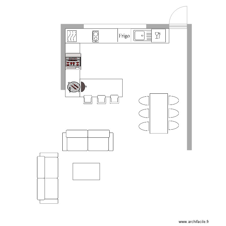 plan cuisine exterieur. Plan de 0 pièce et 0 m2