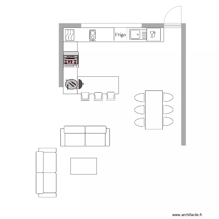 plan cuisine exterieur. Plan de 