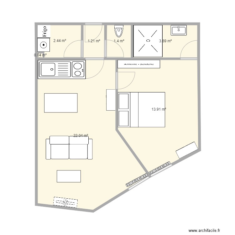 Appartement B3 7. Plan de 0 pièce et 0 m2