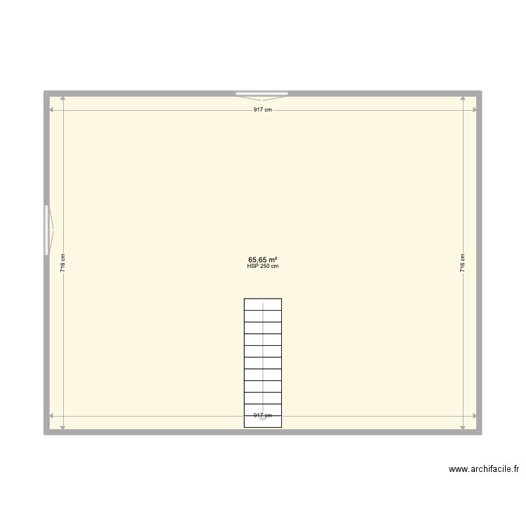 Plans combles SC - bonnes dimensions. Plan de 1 pièce et 66 m2