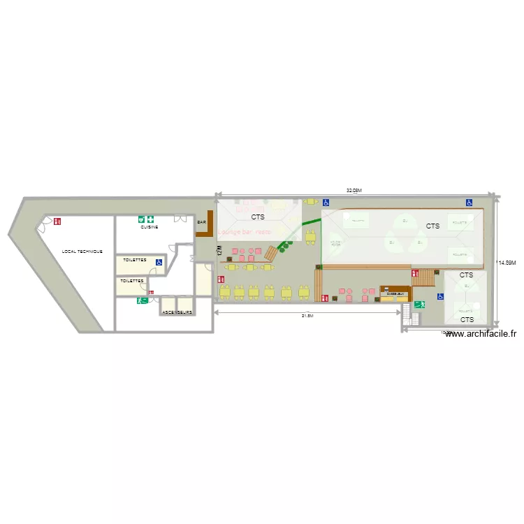 Projet 6 Apave JT  resto et lounge bar tous  CTS. Plan de 
