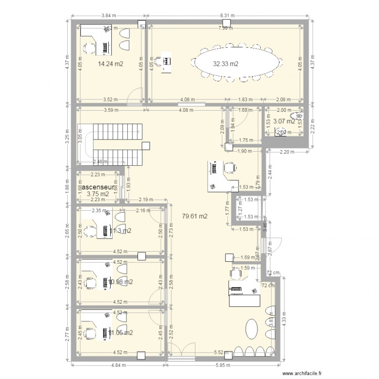 Hugo V5 cotes. Plan de 0 pièce et 0 m2