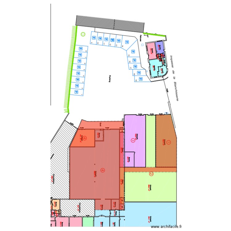 REIMS EMPRISE. Plan de 1 pièce et 386 m2