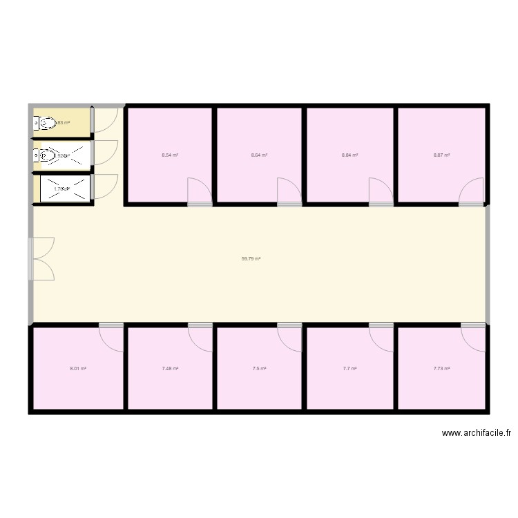 COUR. Plan de 0 pièce et 0 m2