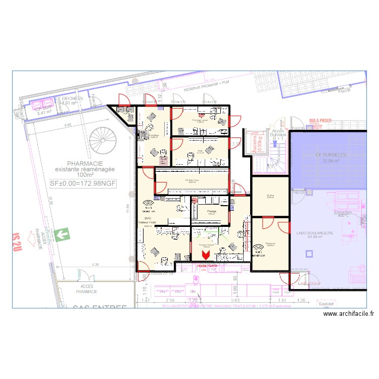 Venissieux V4. Plan de 10 pièces et 126 m2