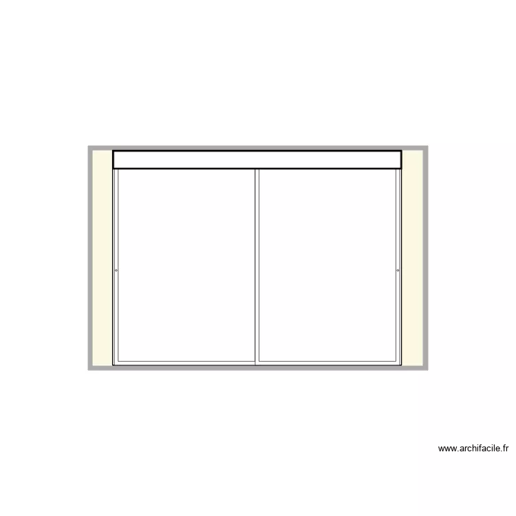 baie vitrée salon. Plan de baie vitrée salon. Plan de