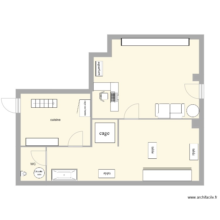 salon au chien chic. Plan de 0 pièce et 0 m2