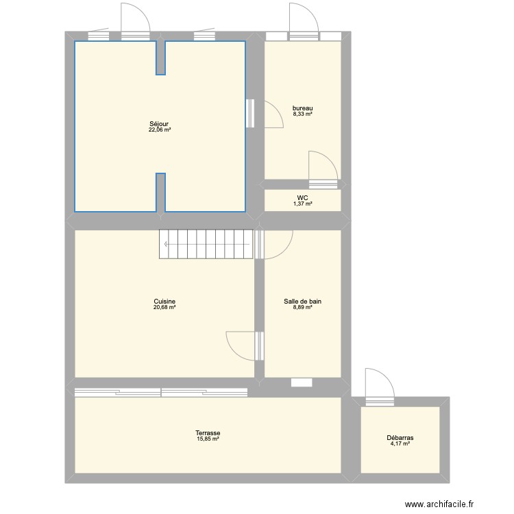 REZ DE CHAUSSEE . Plan de 0 pièce et 0 m2