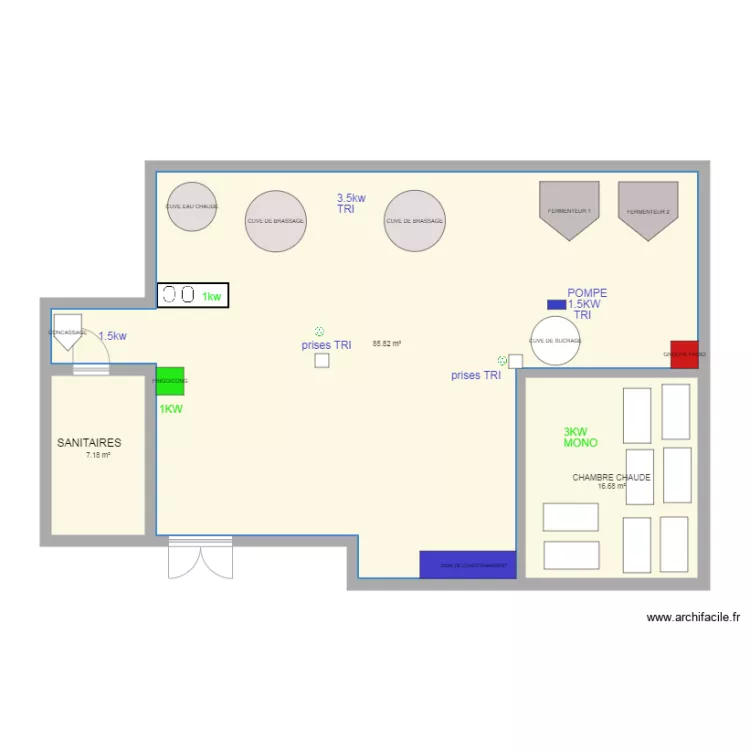 PLAN BRASSERIE. Plan de PLAN BRASSERIE. Plan de