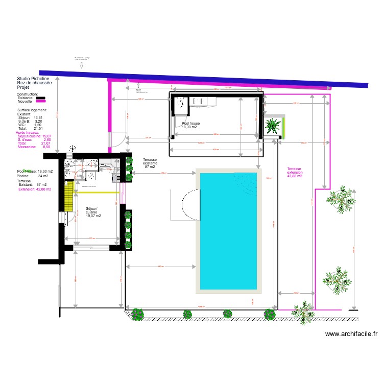 Studio Picholine Projet  07 18 . Plan de 0 pièce et 0 m2