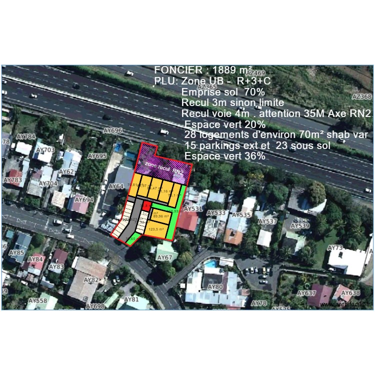 DUPARC . Plan de 16 pièces et 1726 m2