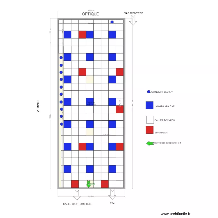 LA LOUVIERE OPTIQUE. Plan de 
