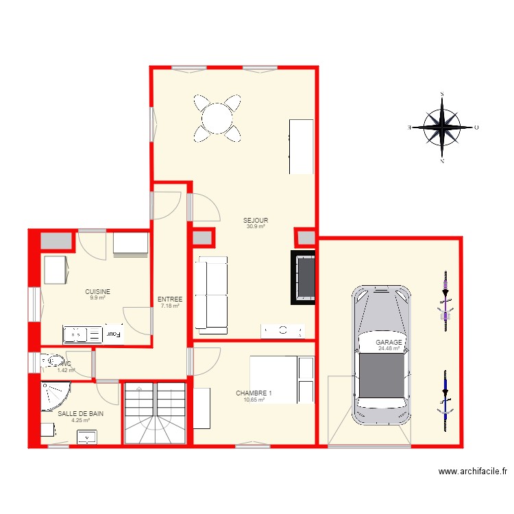 BI 1509 sans cotes NIVEAU 1. Plan de 0 pièce et 0 m2