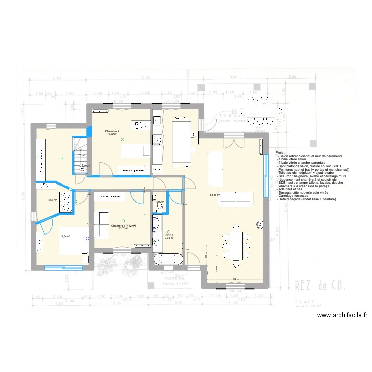 Maison Venelles Final. Plan de 9 pièces et 124 m2