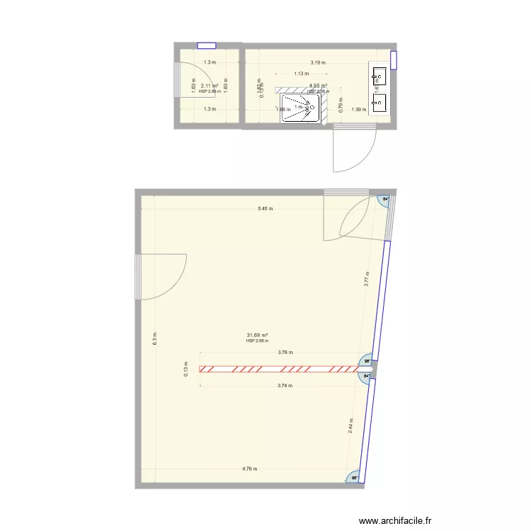 Bureau angers . Plan de 
