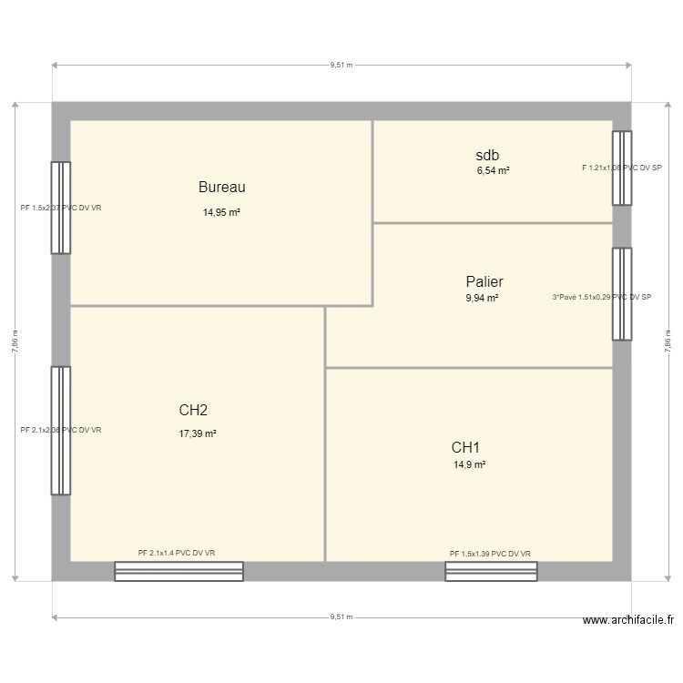 Celebrin étage. Plan de 0 pièce et 0 m2