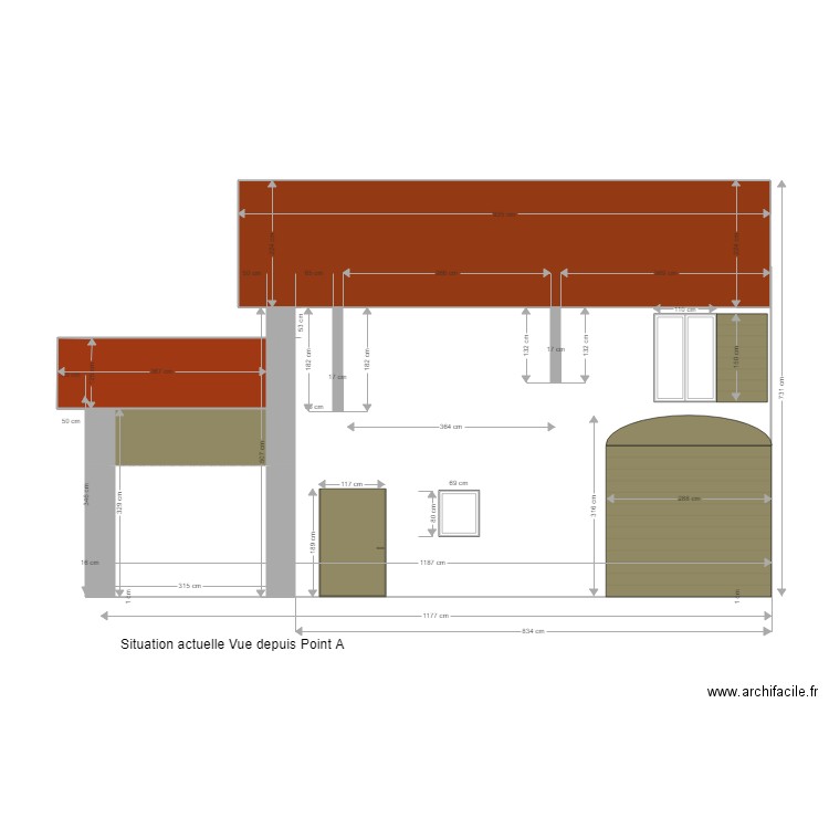 Plan facade sud mick avant. Plan de 0 pièce et 0 m2