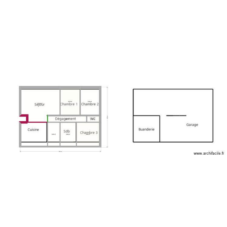 Hugo dax 1. Plan de 8 pièces et 68 m2