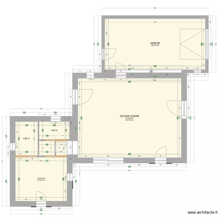 MAISON GAUJAS VILLEGAS. Plan de 